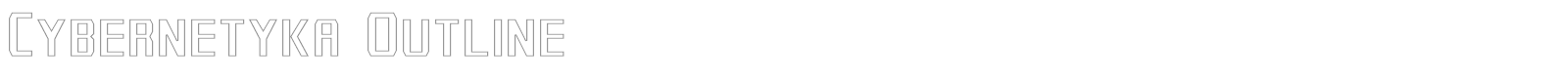Cybernetyka Outline font preview
